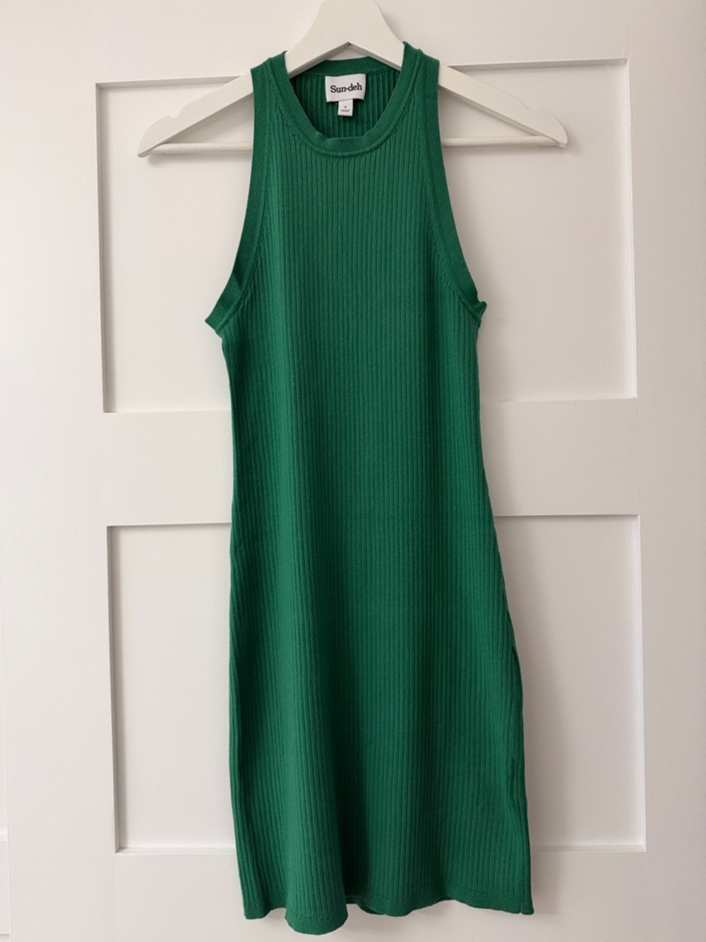 Sunday Best Jodie Emerald Ribbed Midi Tank Dress